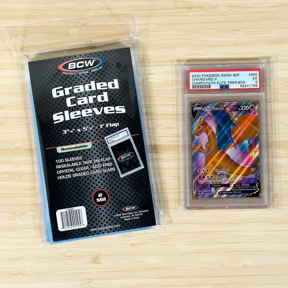 BCW Graded Card Sleeves : Resealable 100ct