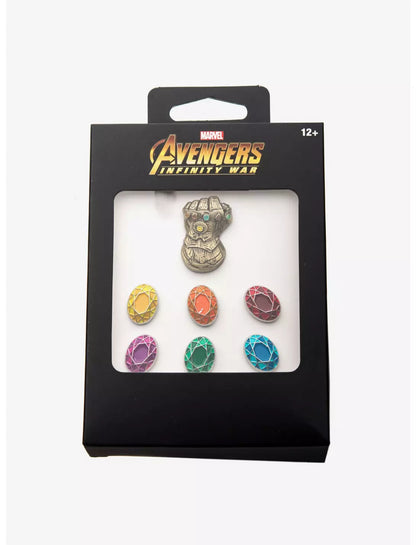 Avengers: Infinity War Gauntlet and Infinity Stones Pin Set