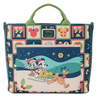 Mickey and Minnie Holiday Convertible Tote Bag