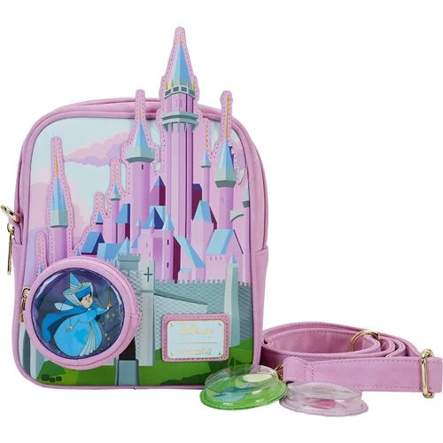 Sleeping Beauty Stained Glass Castle Crossbody Purse