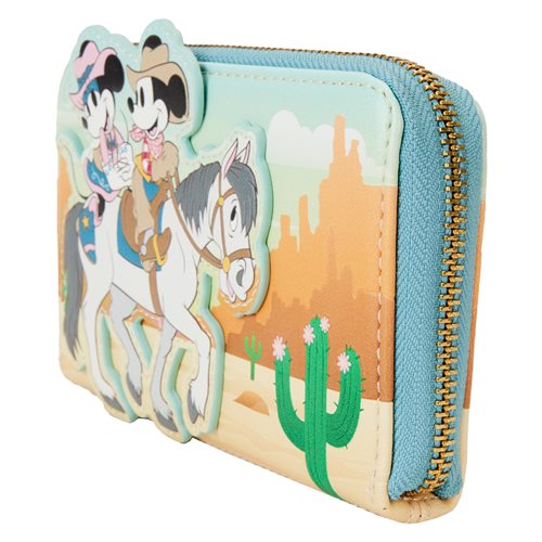 Western Mickey and Minnie Zip-Around Wallet