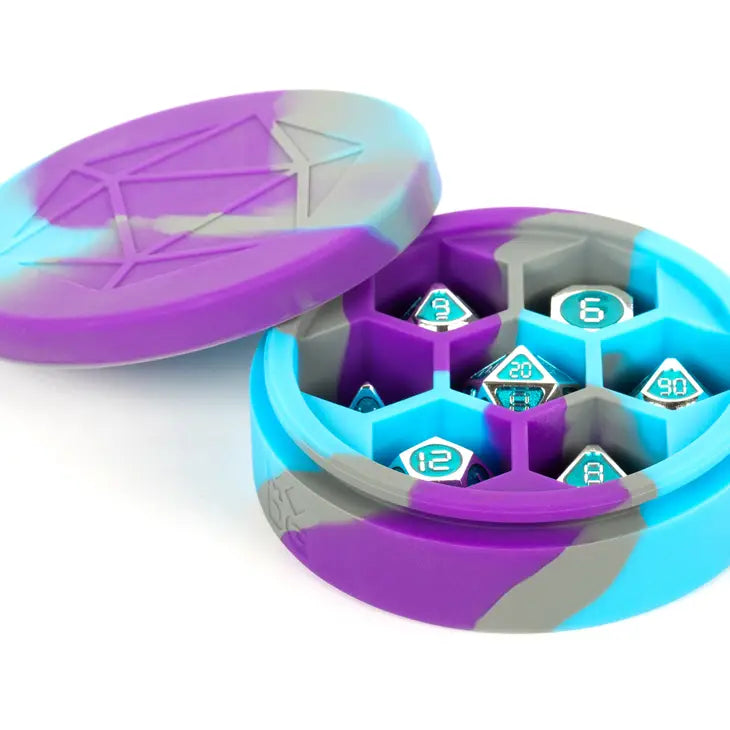 Silicone Round Dice Cases W/Hex Storage