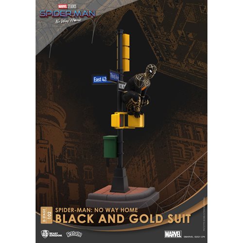 Spider-Man: No Way Home Spider-Man Black and Gold Suit DS-102 D-Stage 6-Inch Statue