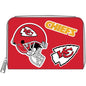 NFL Kansas City Chiefs Patches Zip-Around Wallet