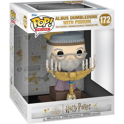 Harry Potter and the Prisoner of Azkaban Albus Dumbledore with Podium Deluxe Funko Pop!