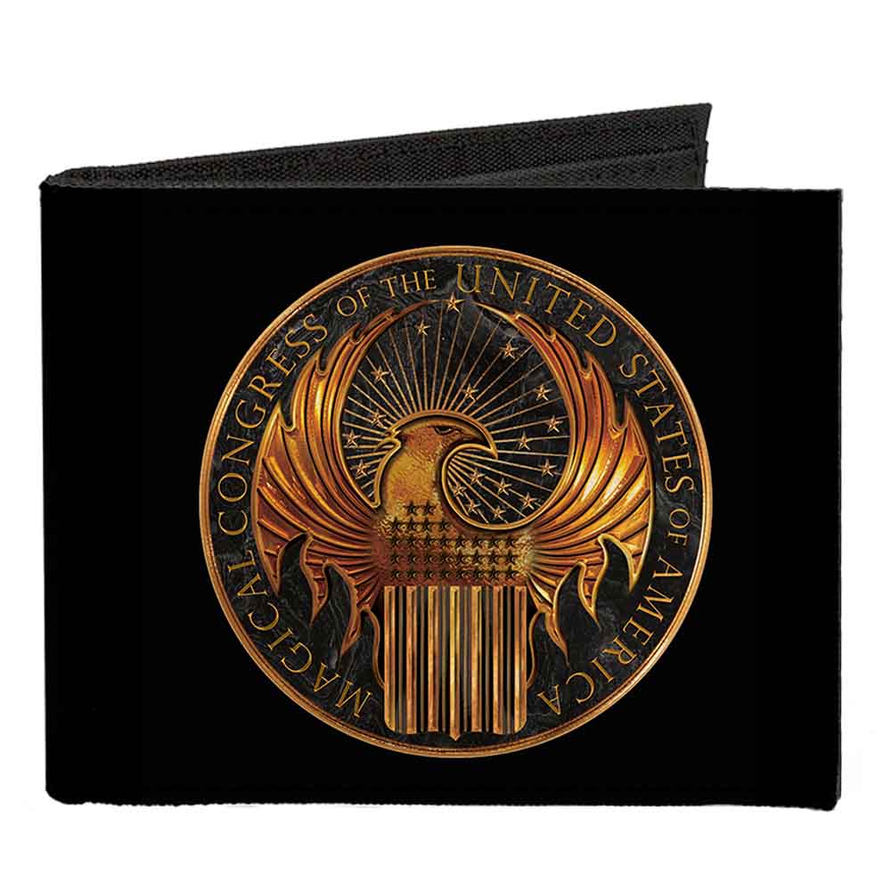 CANVAS BI-FOLD WALLET - MACUSA SEAL BLACK GOLDS