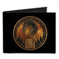 CANVAS BI-FOLD WALLET - MACUSA SEAL BLACK GOLDS