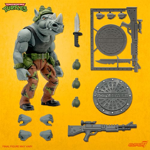 Teenage Mutant Ninja Turtles Ultimates Rocksteady 7-Inch Action Figure