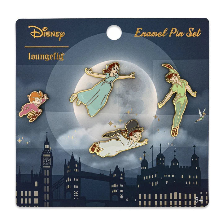 LOUNGEFLY x DISNEY Peter Pan 4pc Pin Set