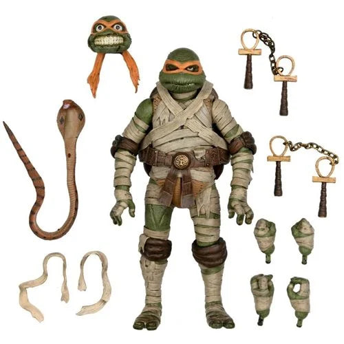 Universal Monsters x Teenage Mutant Ninja Turtles Ultimate Michelangelo as The Mummy 7-Inch Scale Action Figure